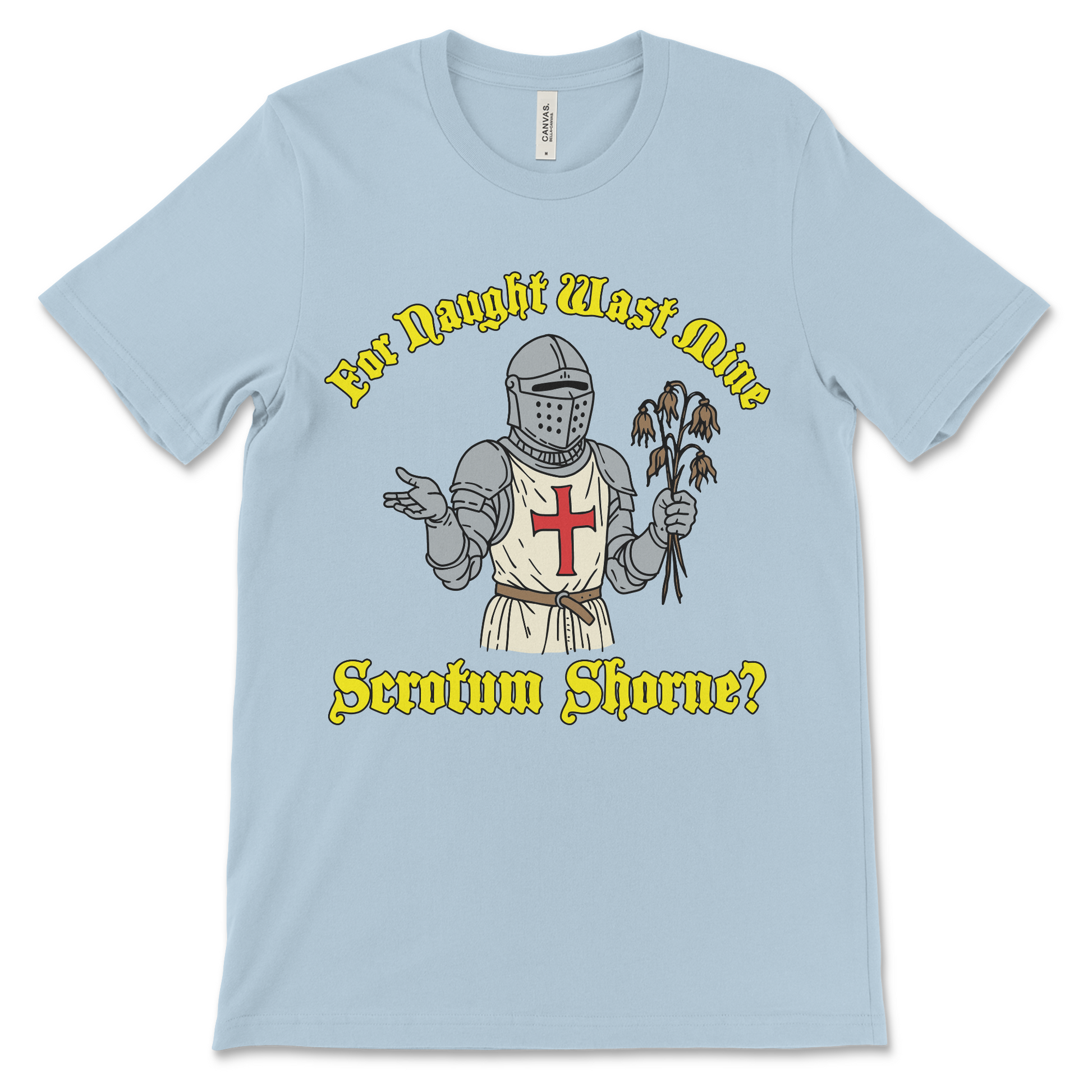 inappropriate renaissance style knight meme shirt
