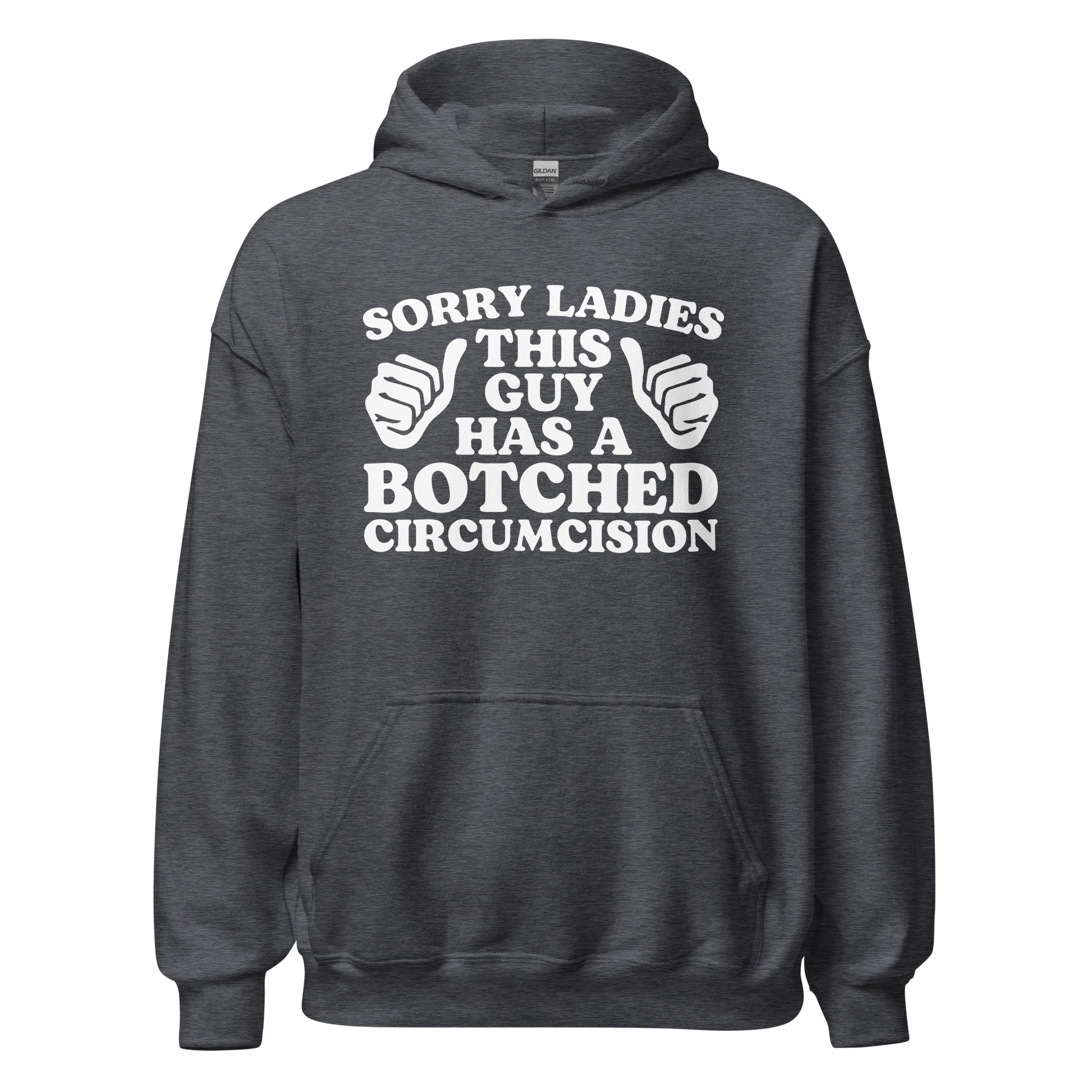 Inappropriate sweatshirt for men featuring vulgar humor and a crude message, ideal for adult meme lovers.
