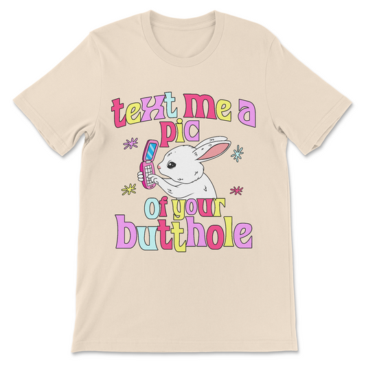 Text Me a Pic of Your Butthole vulgar slogan shirt
