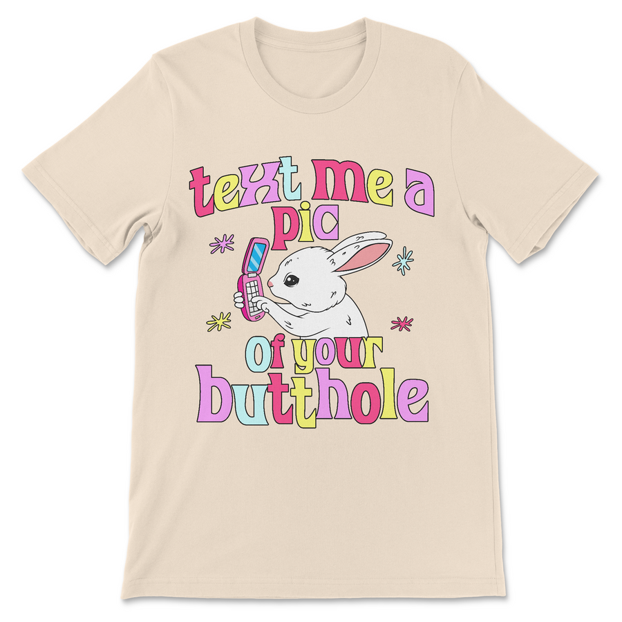 Text Me a Pic of Your Butthole vulgar slogan shirt
