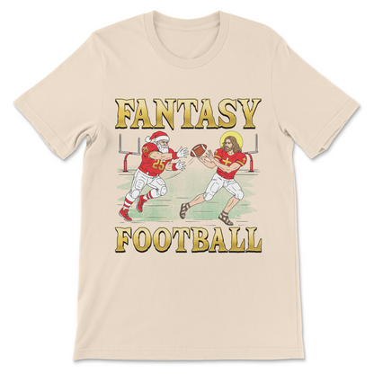 Fantasy Football shirt featuring Jesus playing Santa