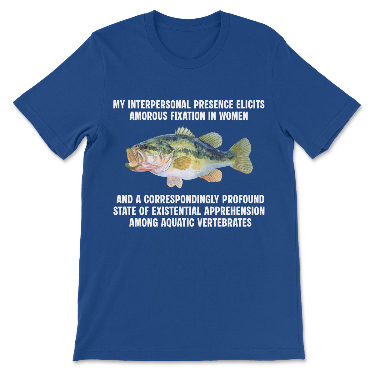 Overly complicated meme graphic featuring a fish, thesaurus humor, unnecessarily specific wording, niche internet comedy and absurdist jokes
