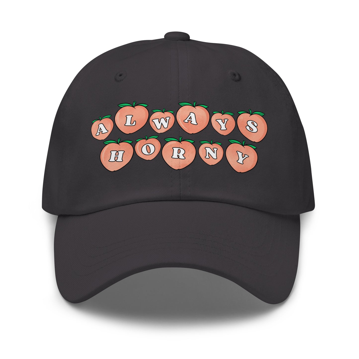 a dad cap with an inappropriate slogan 