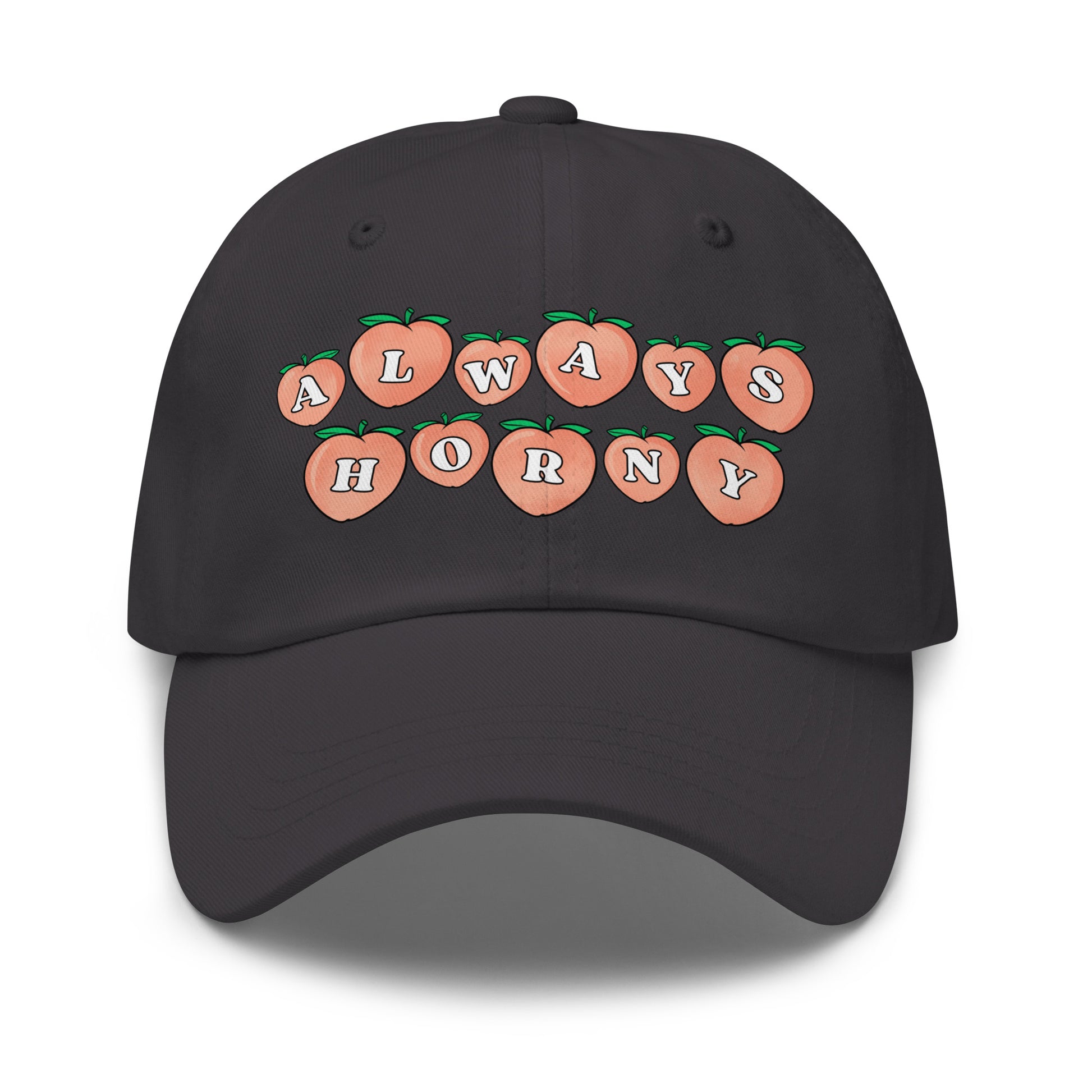 a dad cap with an inappropriate slogan 