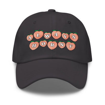 a dad cap with an inappropriate slogan 
