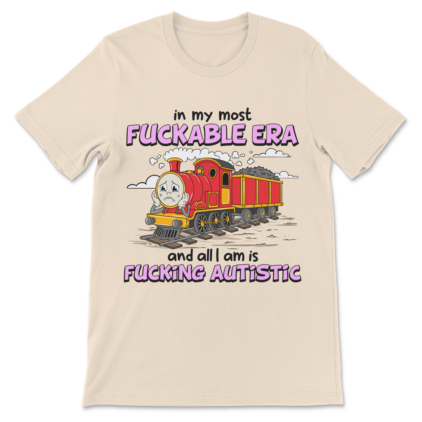 Self-deprecating autism t-shirt for fans of dark humor and neurodivergent memes.
