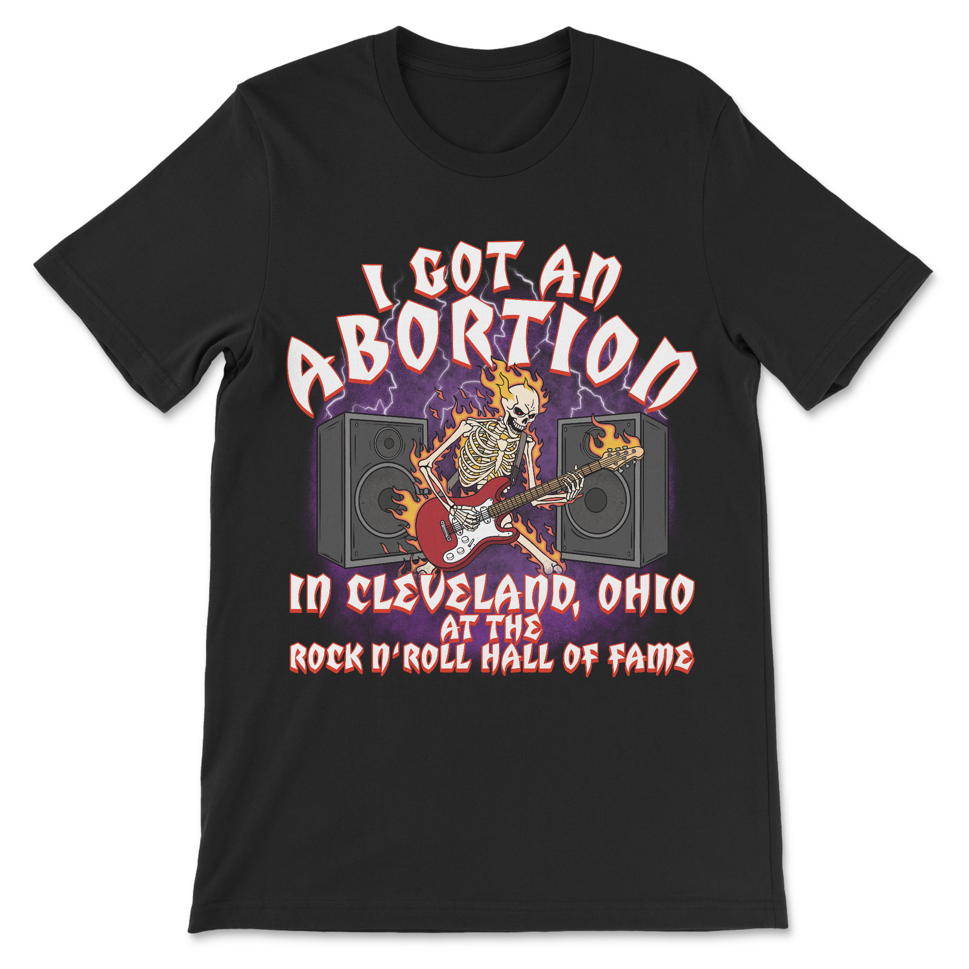 Offensive unhinged meme shirt saying I Got an Abortion at the Rock n’ Roll Hall of Fame
