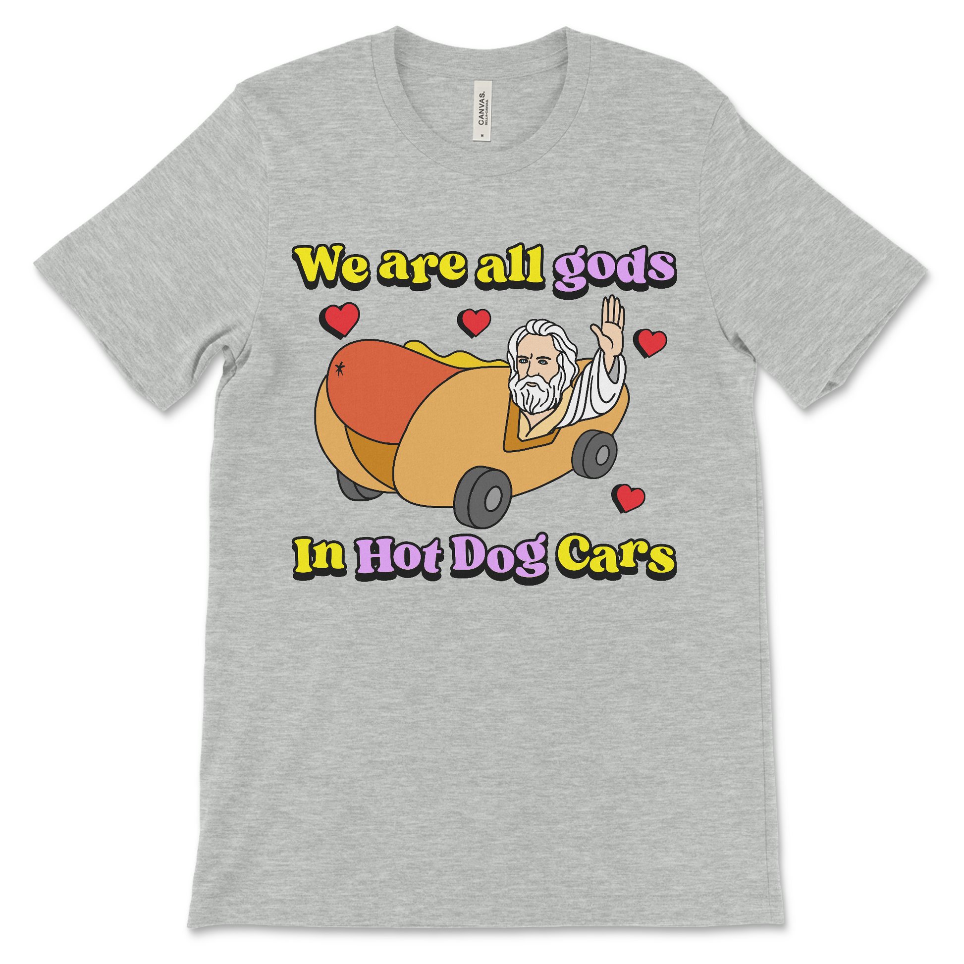 funny surreal meme shirt hot dog cars