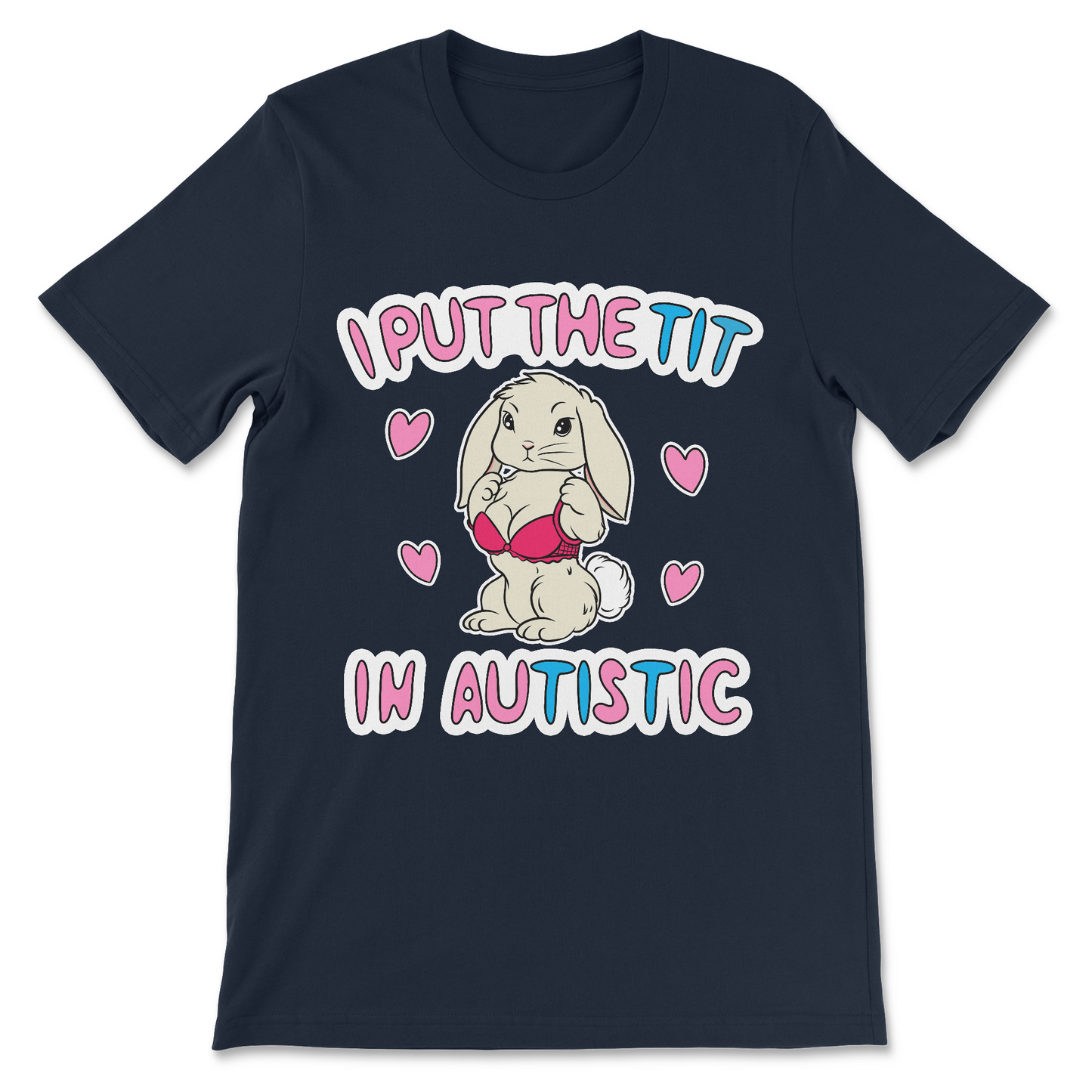 offensive meme shirt with autistic tit phrase
