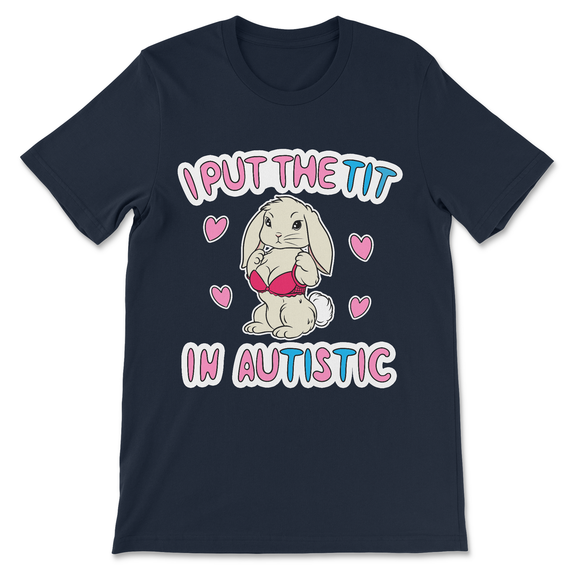 offensive meme shirt with autistic tit phrase
