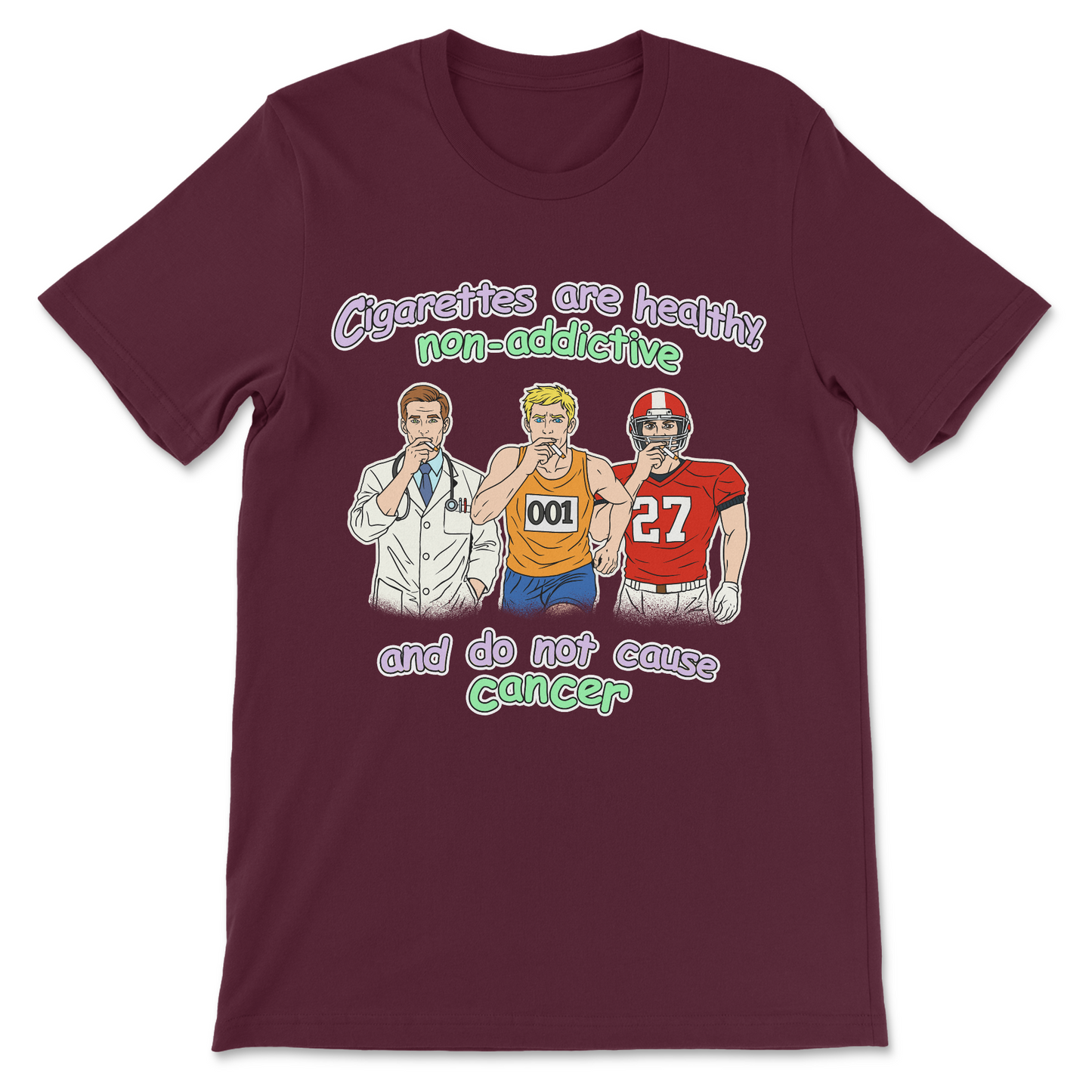 offensive t shirt with dark humor about smoking
