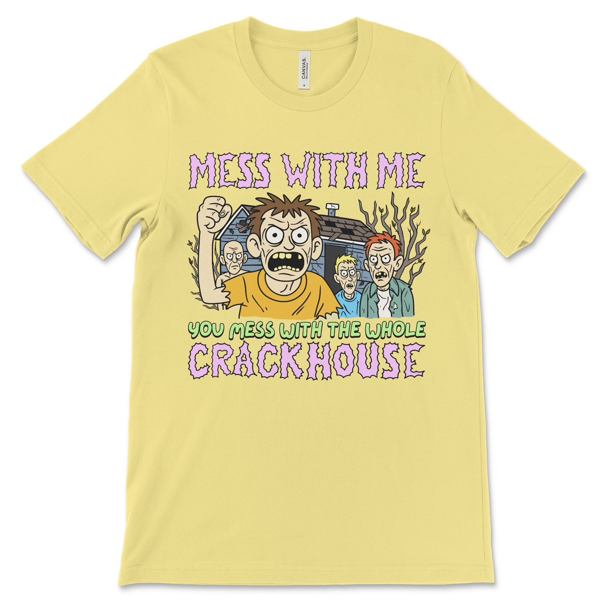 Inappropriate graphic tee featuring a drug joke and offensive humor. Designed for adults who like controversial and unhinged shirts.