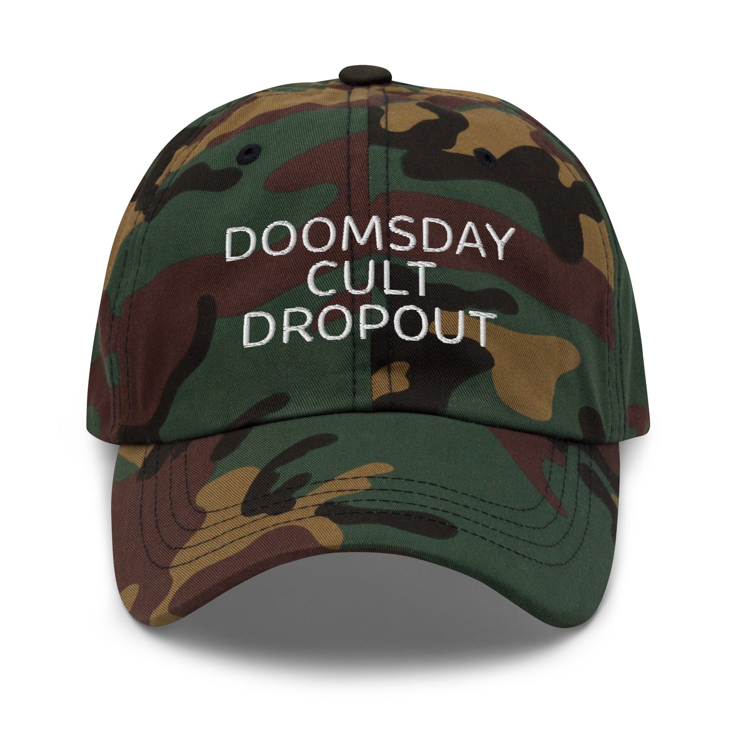 Funny apocalyptic Doomsday Cult Dropout dad hat