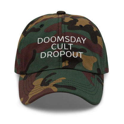 Funny apocalyptic Doomsday Cult Dropout dad hat