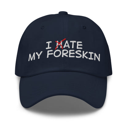 vulgar and nsfw funny meme dad hat about foreskin 