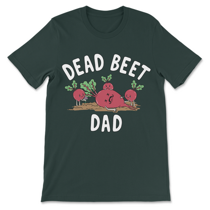 Alternative graphic tee with quirky Dead Beet Dad design for fans of strange humor and weird shirts