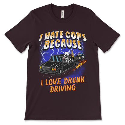 offensive hard tee with edgy and inappropriate slogan
