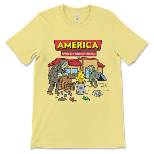 America satire shirt with a strong anti-patriotic message. A top choice for anyone into inappropriate USA shirts and controversial statement tees.