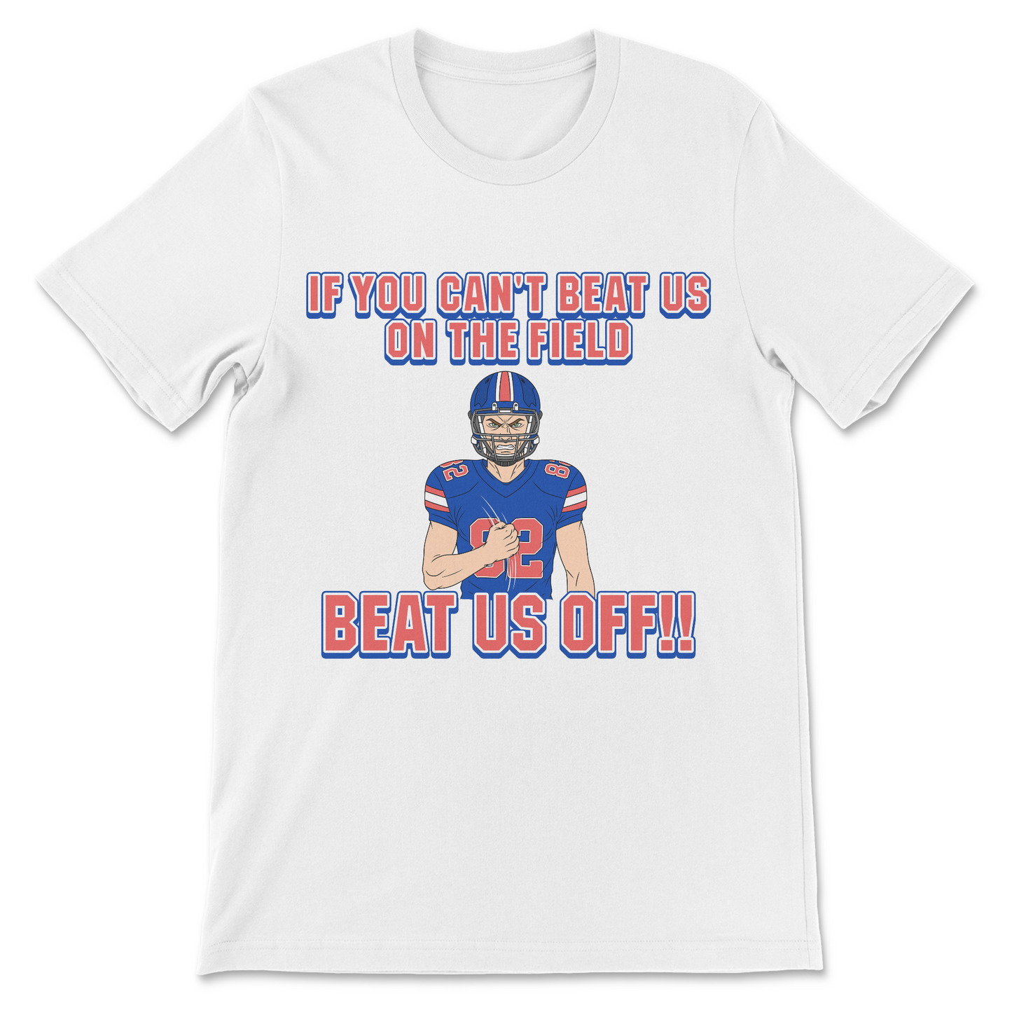 funny football shirt with dirty double entendre slogan
