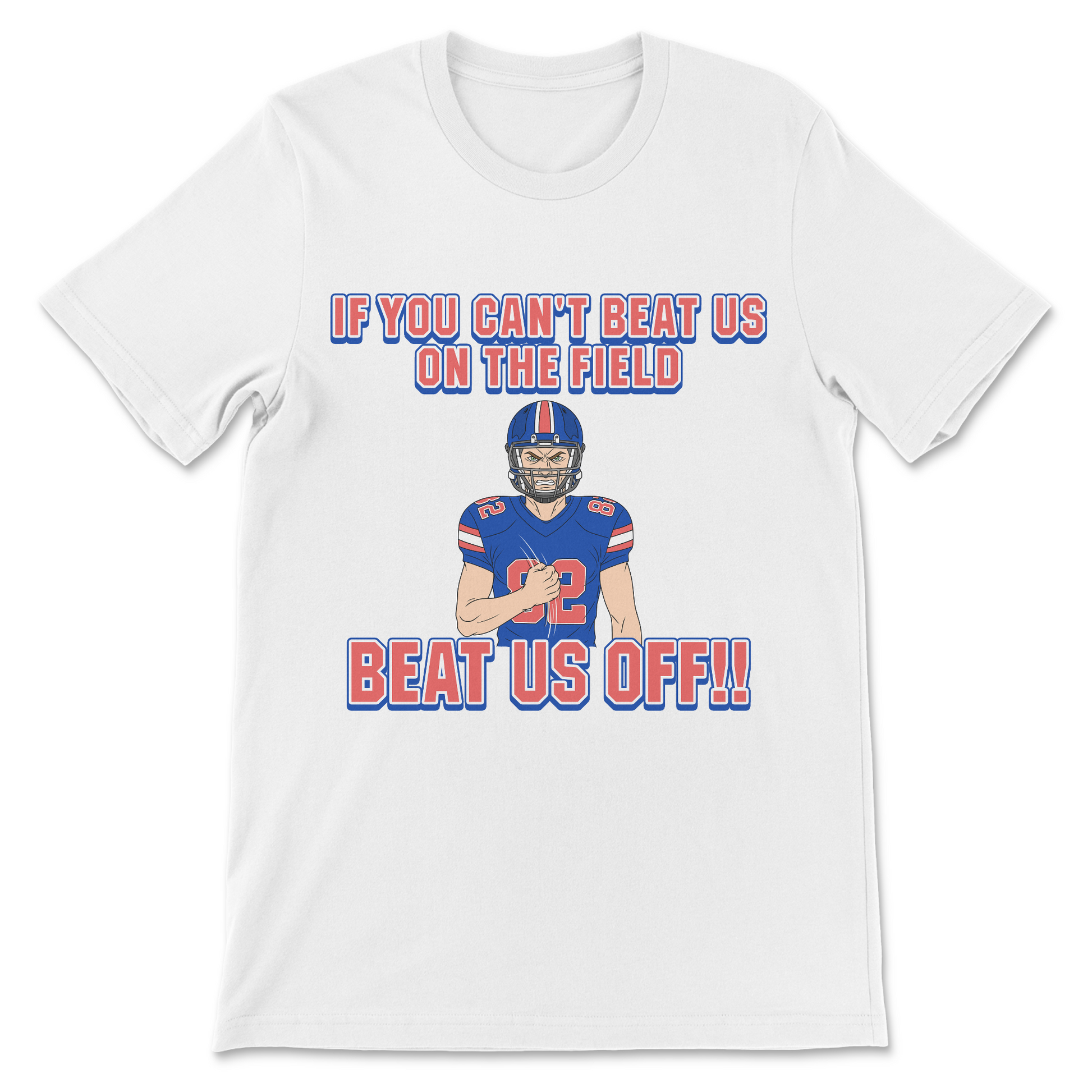 funny football shirt with dirty double entendre slogan

