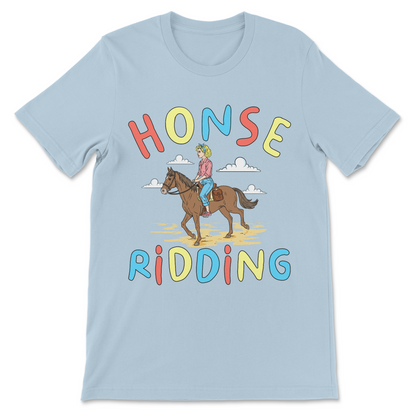 Hilarious misspelled horse riding meme graphic tee