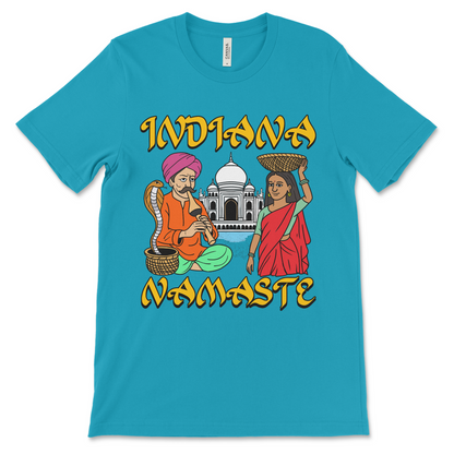 Indiana Namaste t-shirt with weird sarcastic vibe, funny meme shirt
