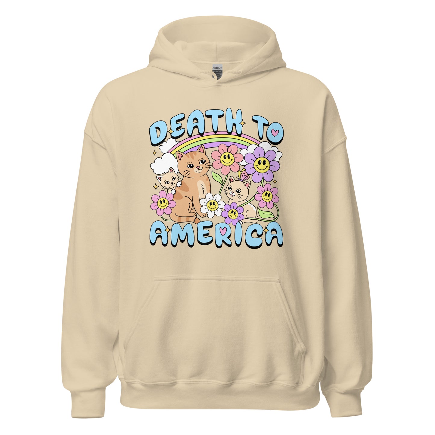 Death to America offensive controversial political humor hoodie