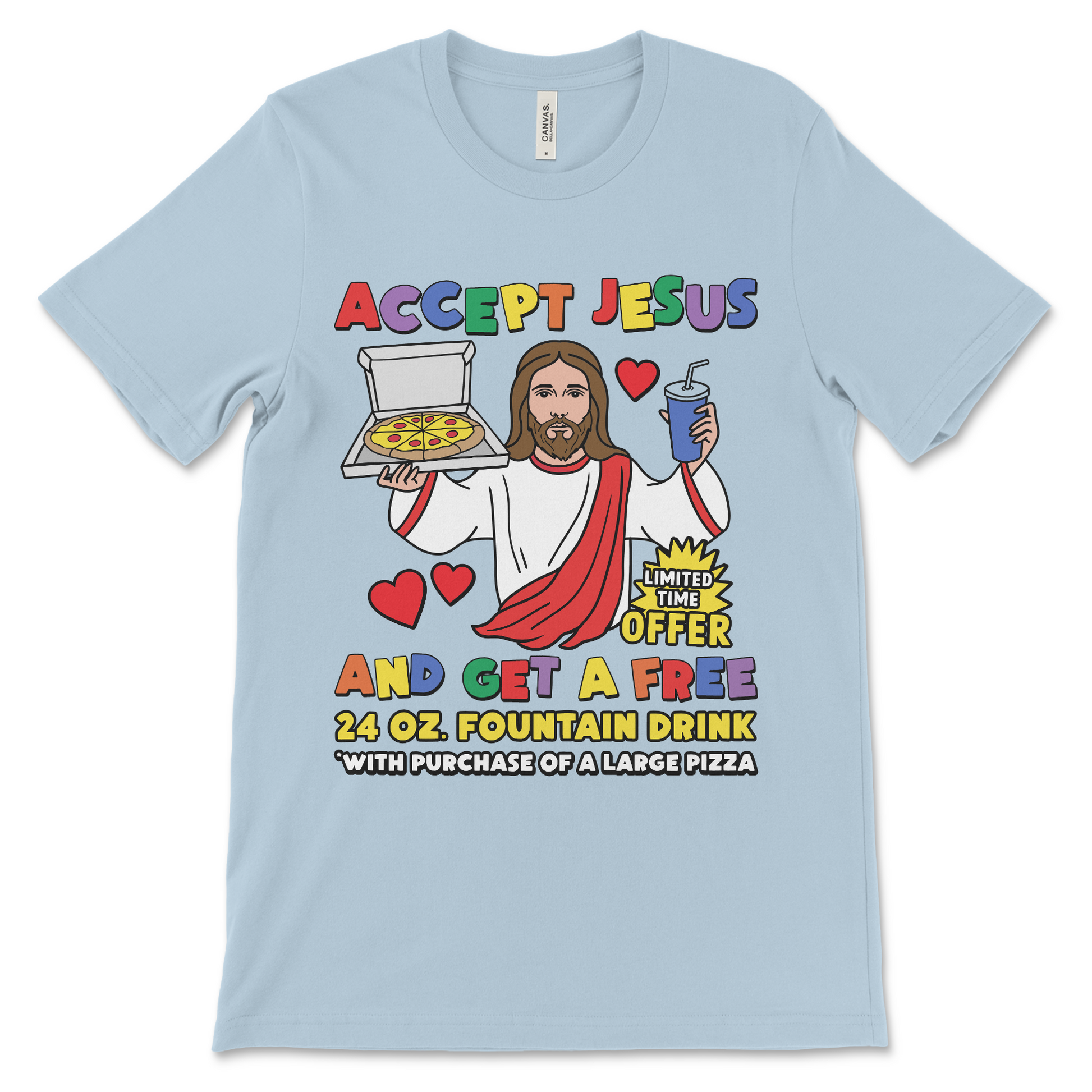 Jesus meme shirt with a controversial design made for shock value. A trending pick for fans of rude religious t-shirts and viral joke apparel.
