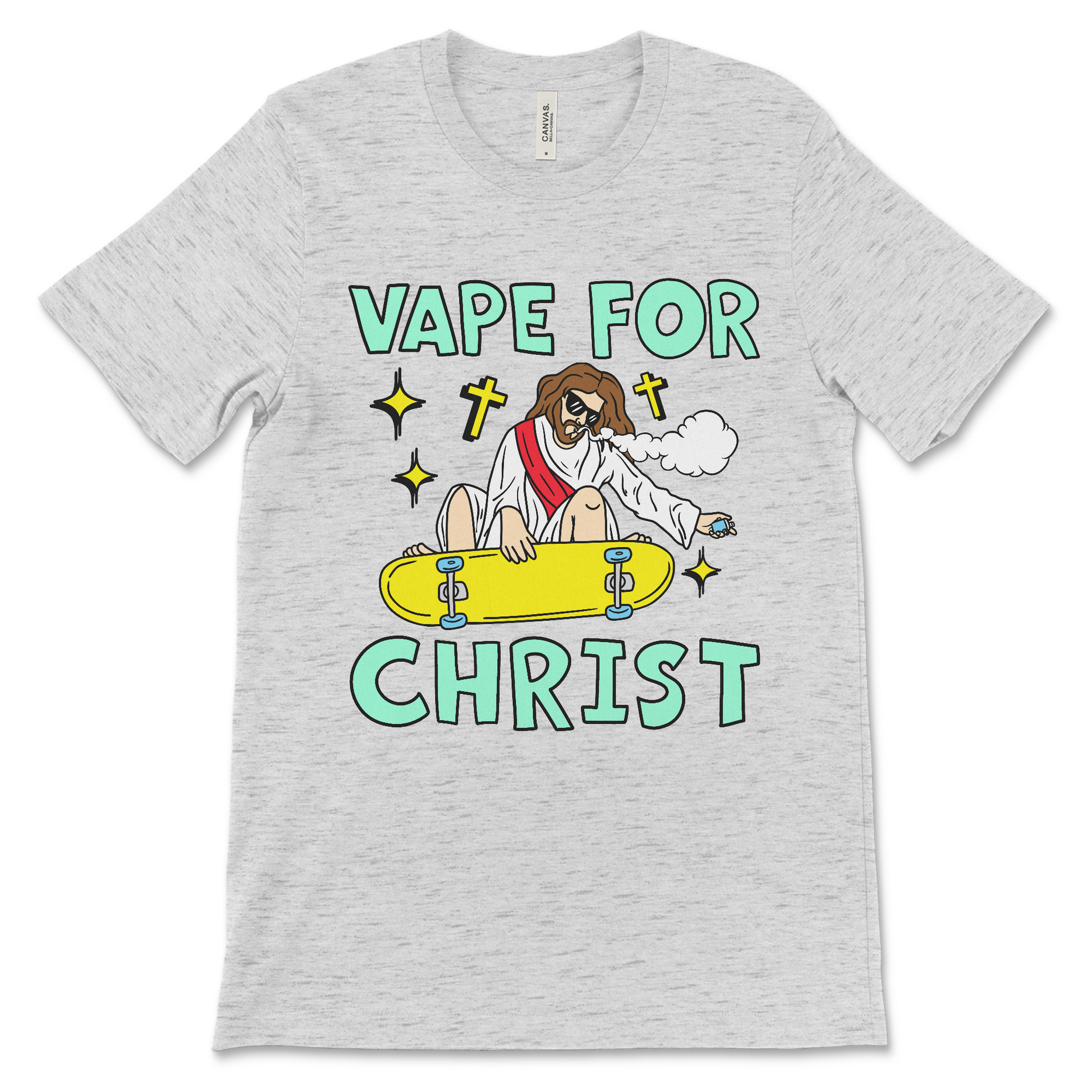 Funny Jesus vape shirt, ironic Christian humor tee