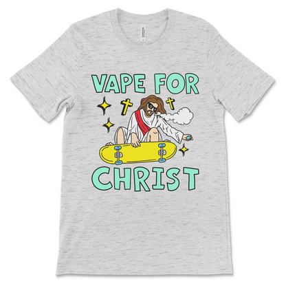 Funny Jesus vape shirt, ironic Christian humor tee