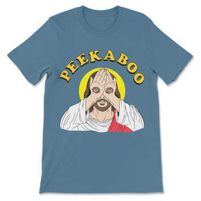 funny shirt for atheists and anti religion folks who love dark religious jokes.