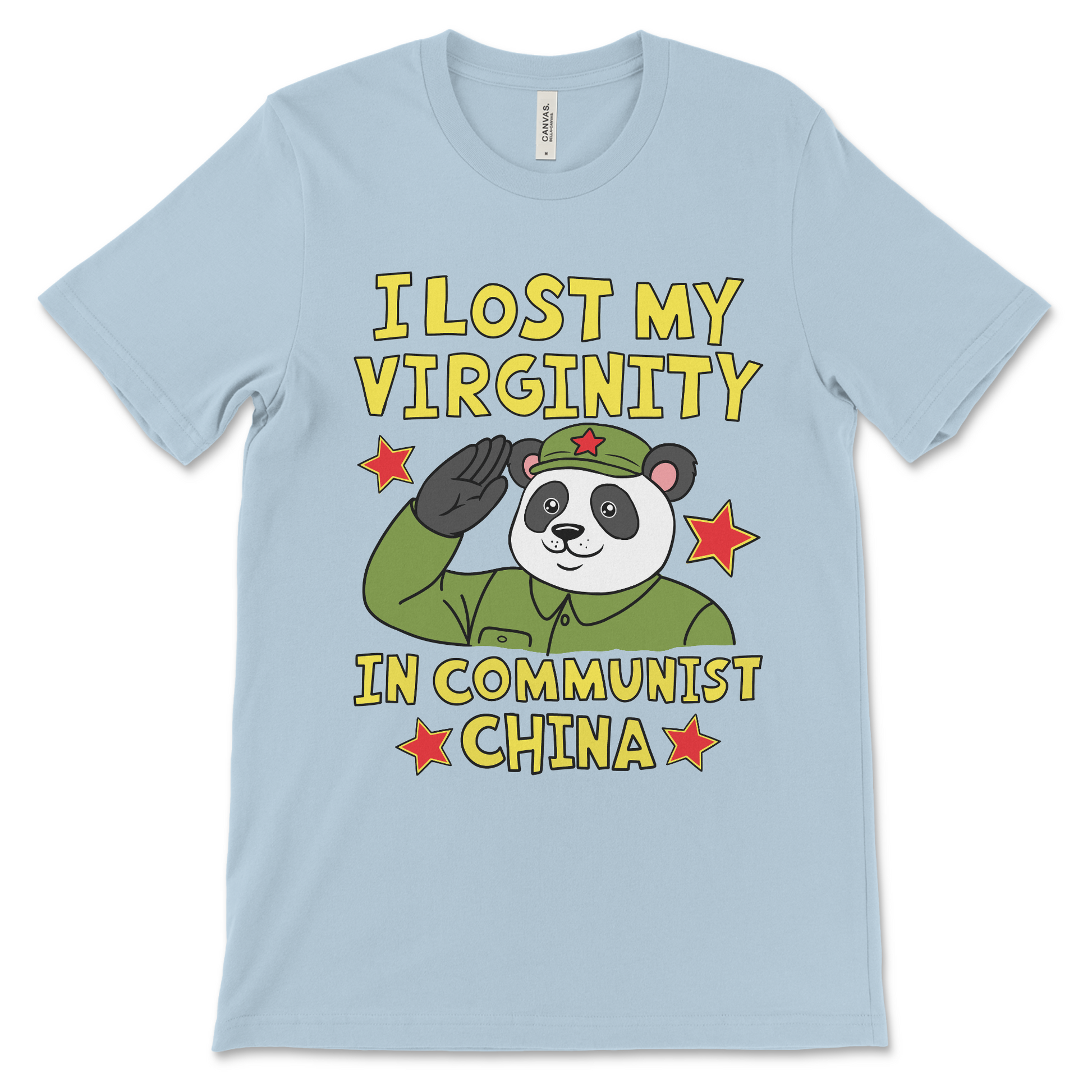 Explicit adult humor shirt with a weird China joke, mixing raunchy sexual humor and offensive meme fashion.