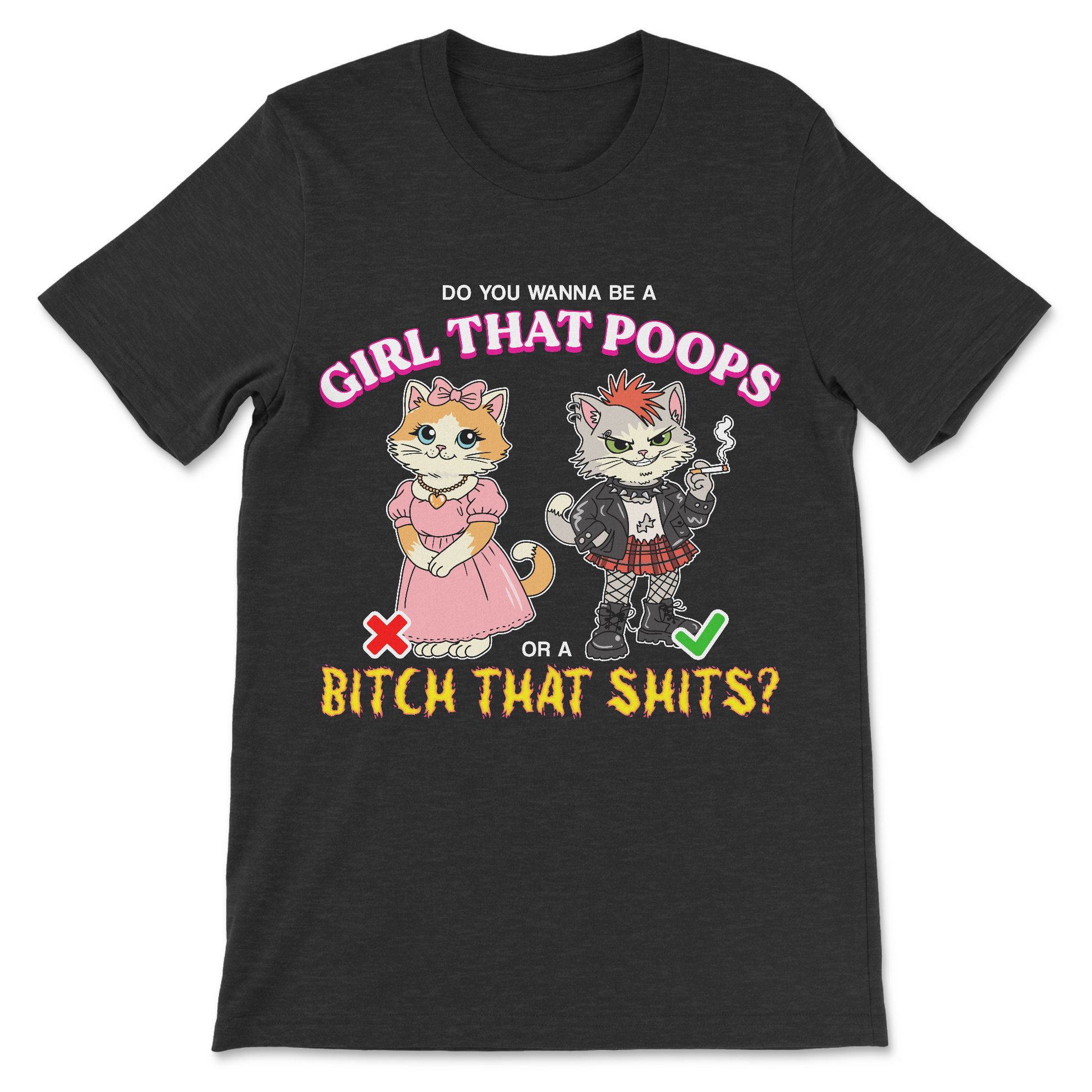 bitch that shits t-shirt do you wanna be a girl that poops funny crude woman's graphic tee