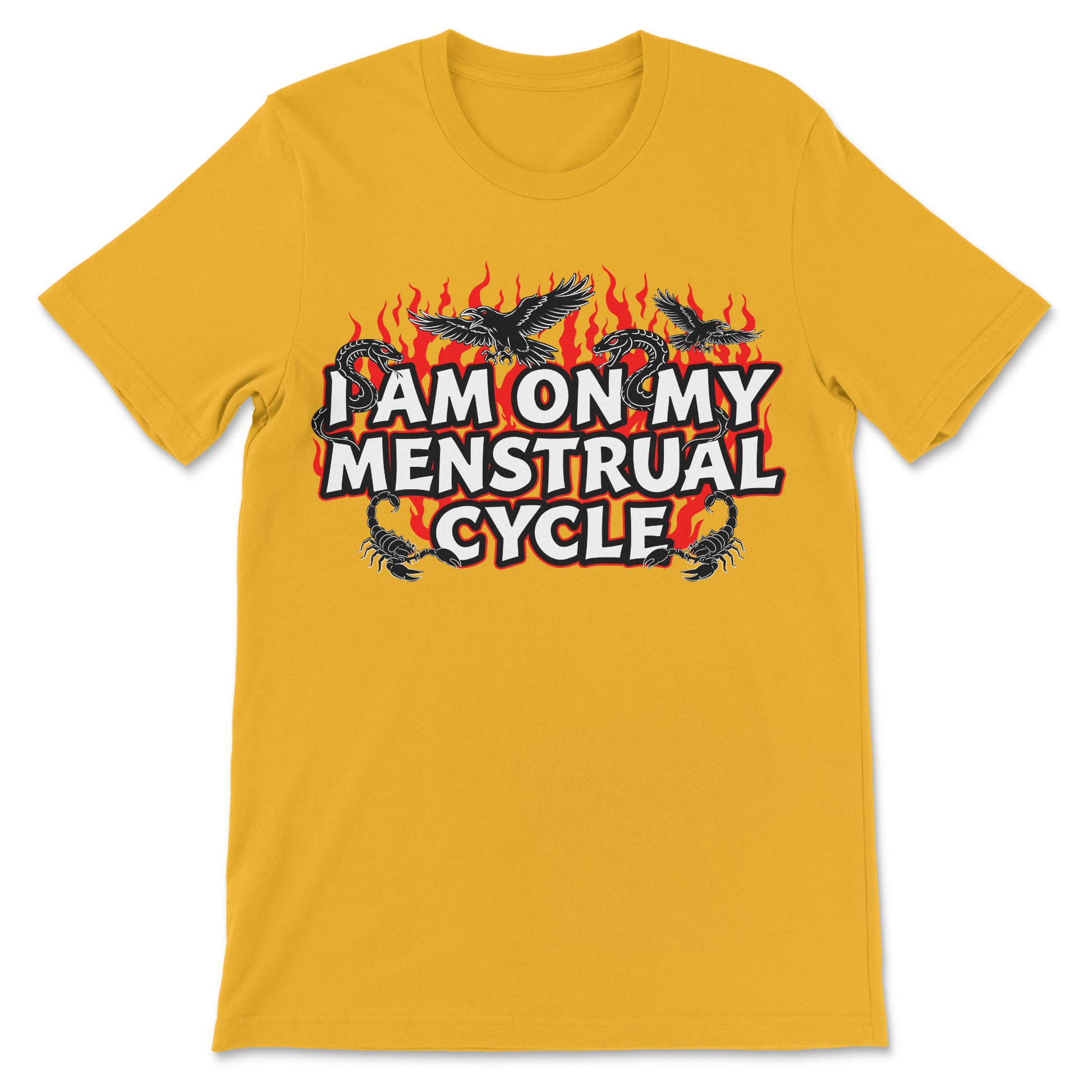 Women’s period humor design with ravens and scorpions
