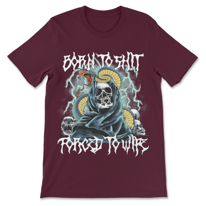 Funny meme t-shirt featuring stupid toilet humor slogan