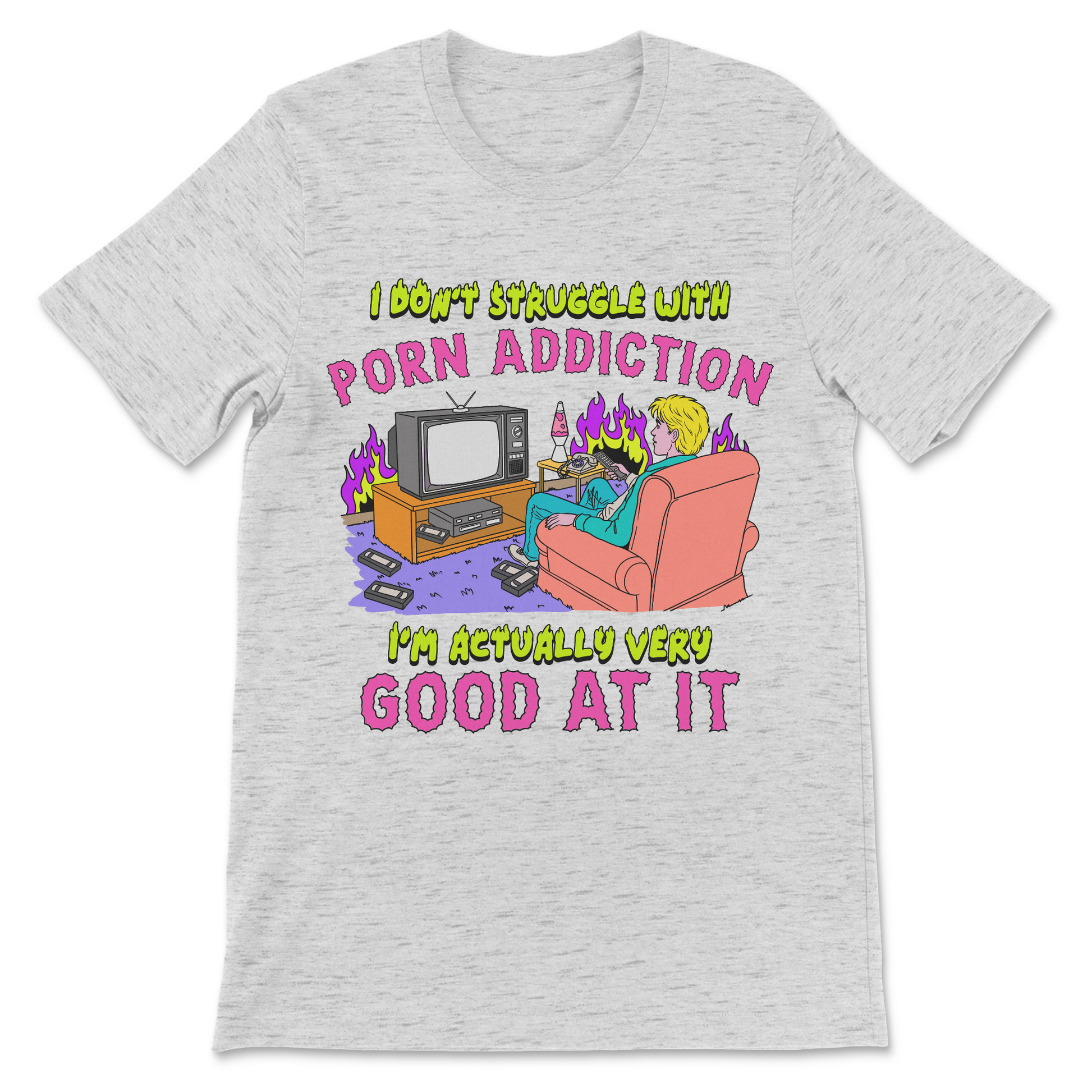 Naughty meme shirt about being good at porn addiction
