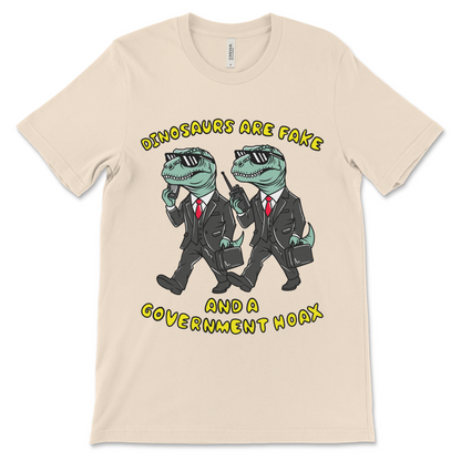 Dinosaurs aren’t real meme tee with sarcastic anti-science graphic