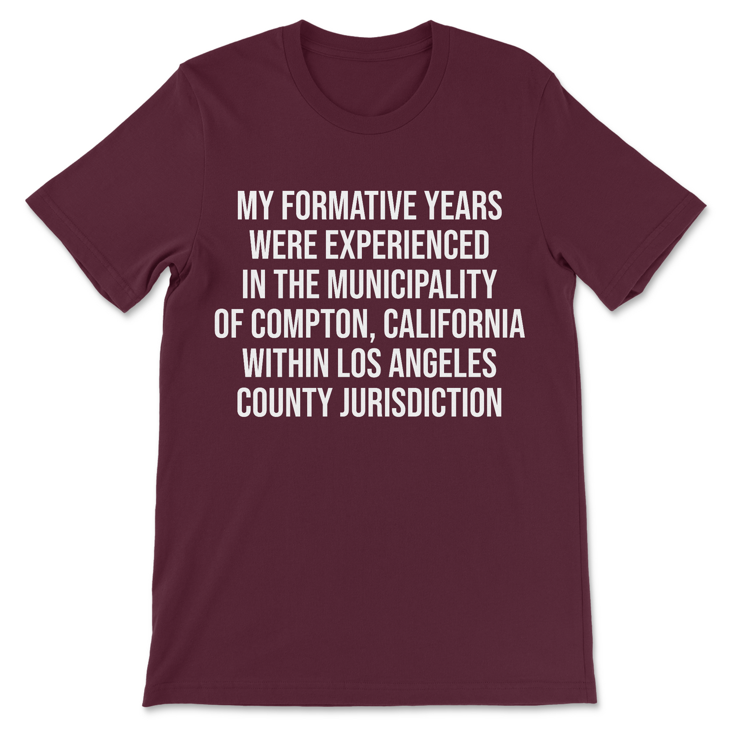 funny music shirt about rap music and a satirical Compton reference 