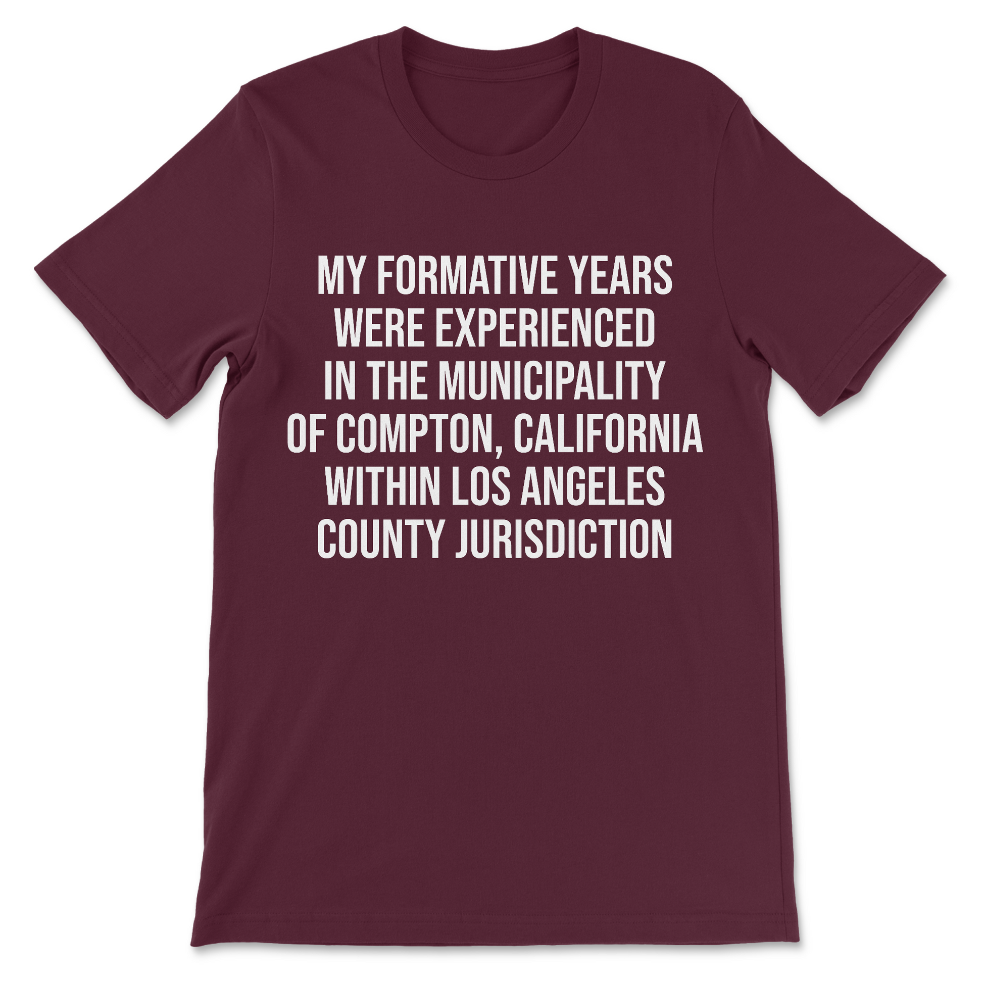 funny music shirt about rap music and a satirical Compton reference 