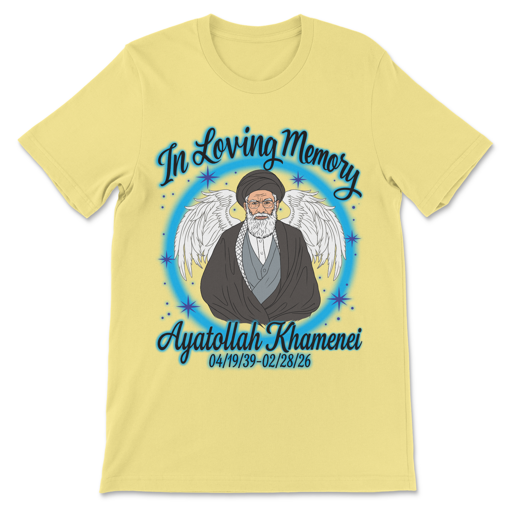 graphic shirt with an In Loving Memory Ayatollah Khamenei design styled like a classic memorial tribute tee.
