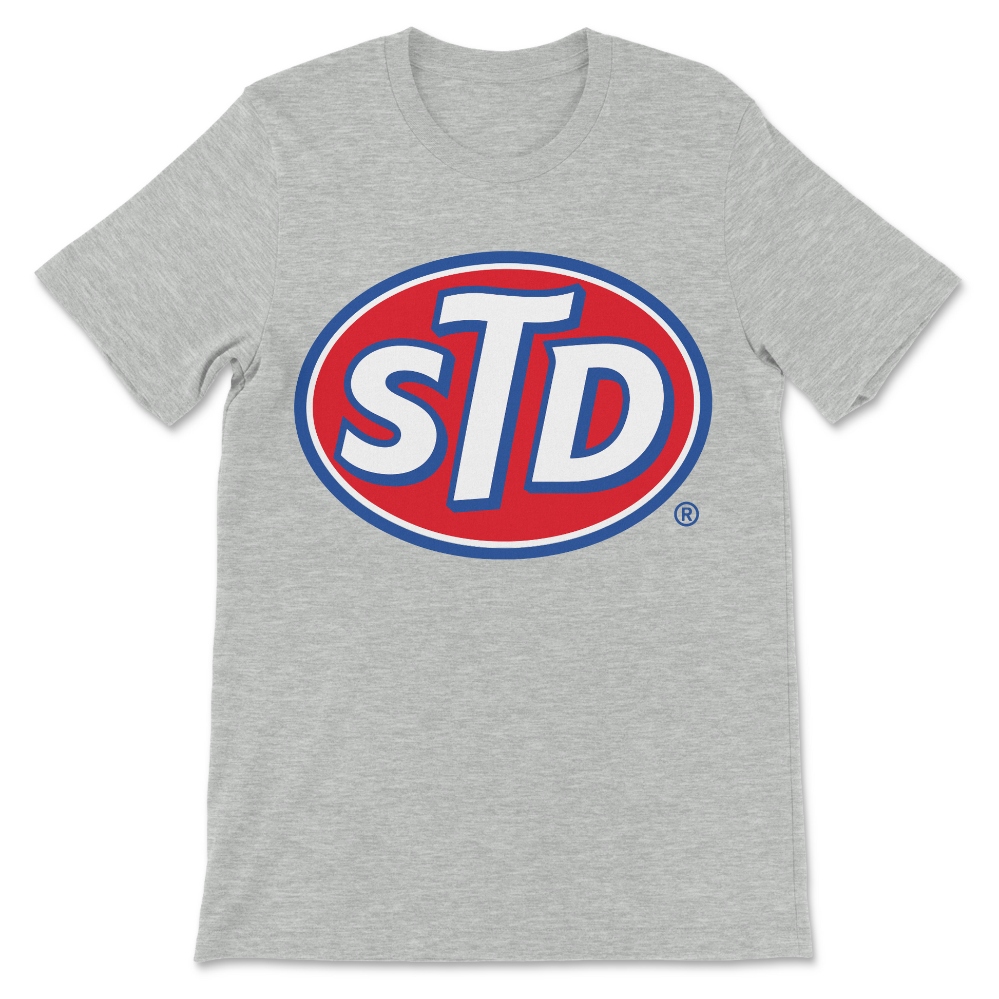 Funny 90s music parody shirt featuring an STD logo.
