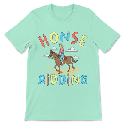 Brainrot funny horse meme shirt featuring a funny slogan