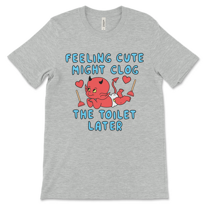 Raunchy adult humor shirt with dirty cringe toilet joke.