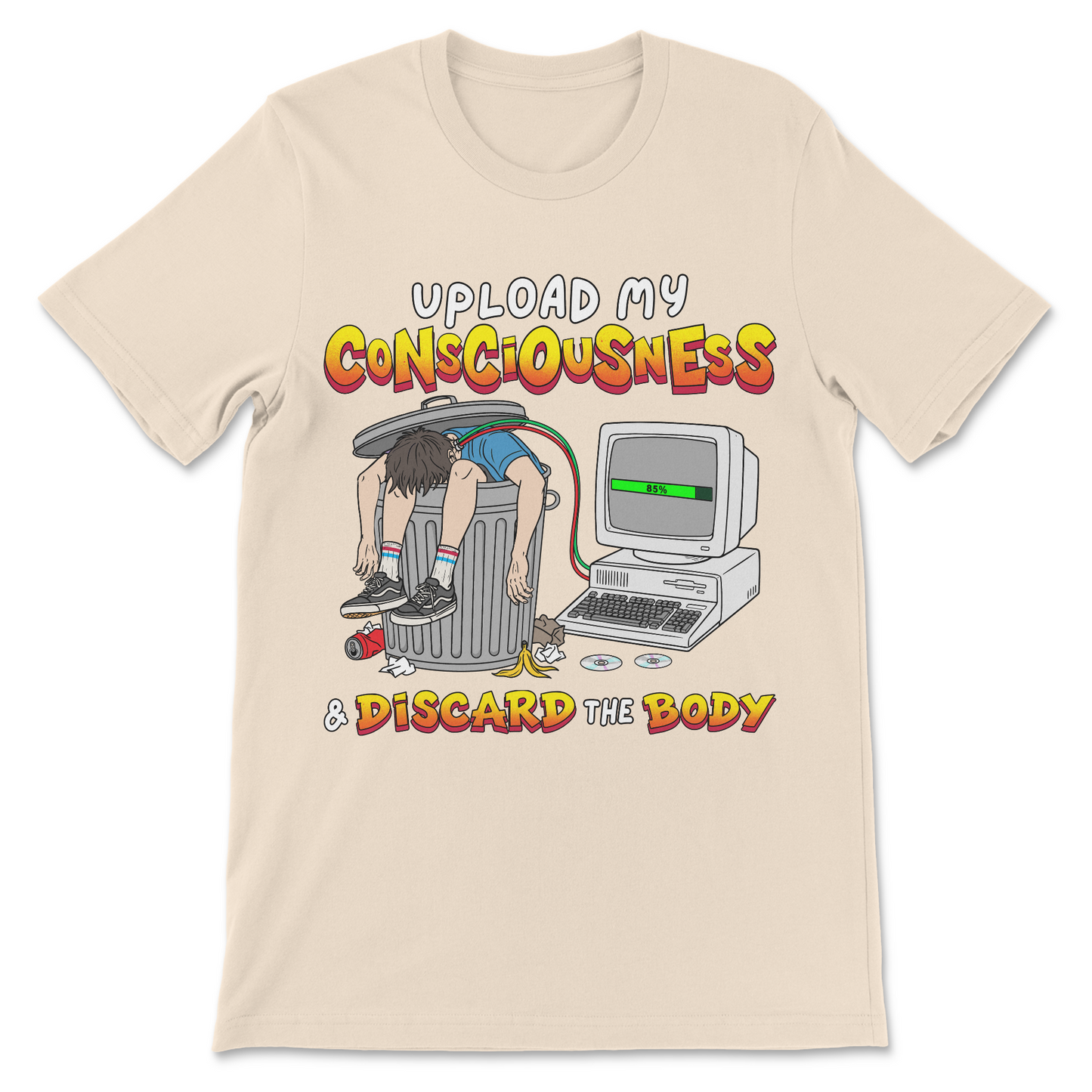 t-shirt for singularity believers, tech lovers, sci-fi nerds, and anyone who can't wait to become pure consciousness.