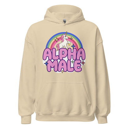 Ironic streetwear hoodie mocking toxic masculinity
