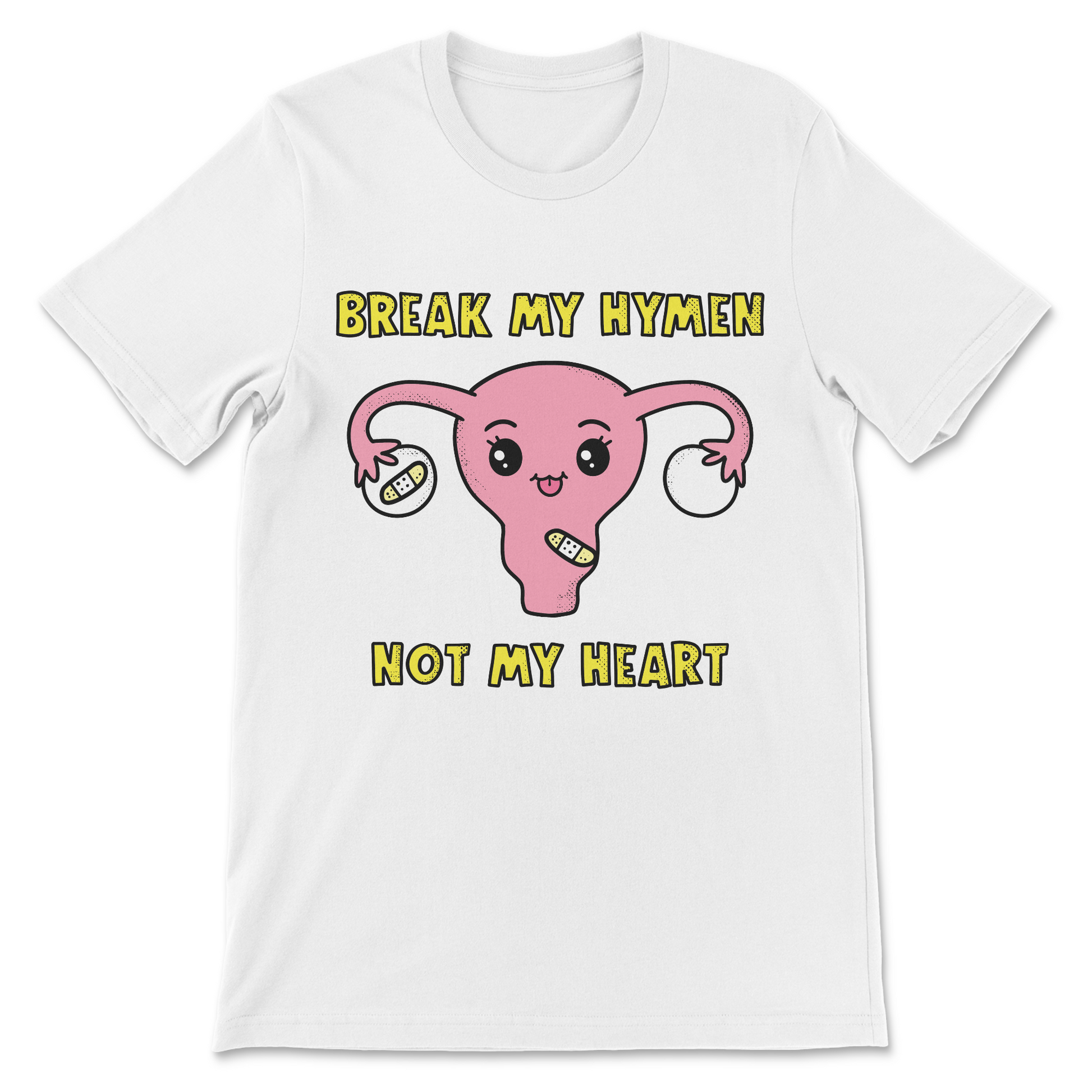 sarcastic graphic tee with raunchy romance joke
