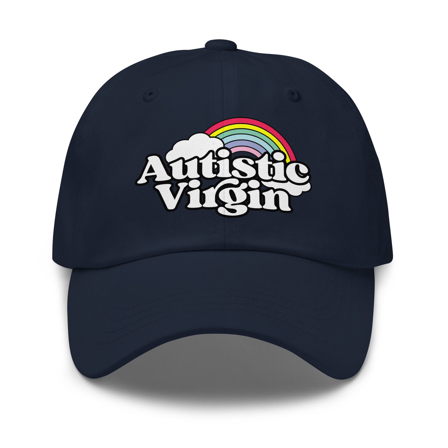 Funny autistic virgin meme dad hat – unhinged inappropriate adult humor adjustable cap