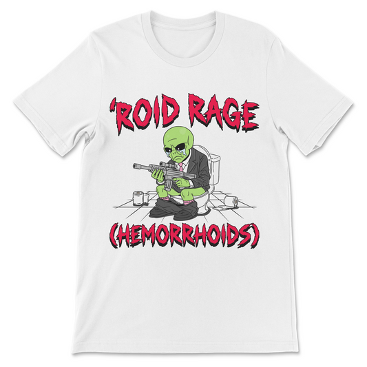 funny gym meme hemorrhoid rage t shirt
