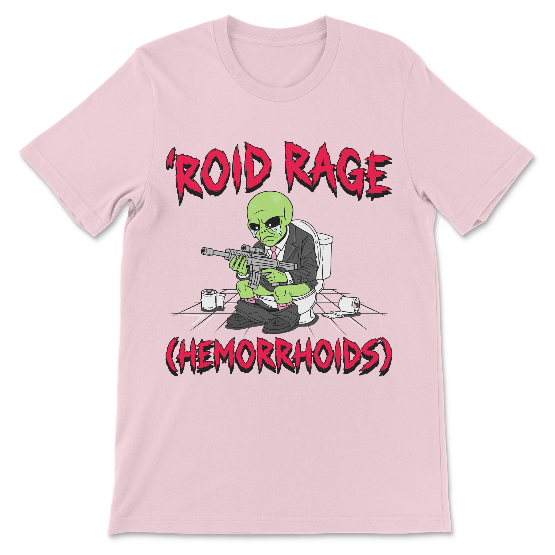 dark humor hemorrhoid rage joke tee
