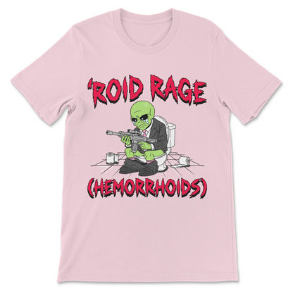 dark humor hemorrhoid rage joke tee
